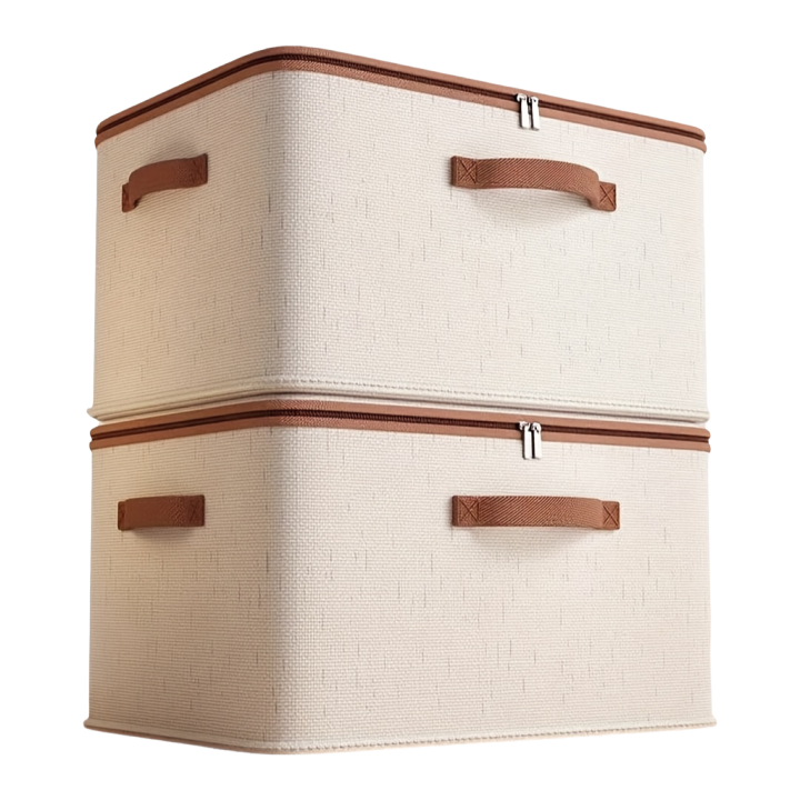 Portable Storage Box & Organizer Bag for Clothes, Quilt, Bedding, Dustproof Foldable Container for Under Bed Storage