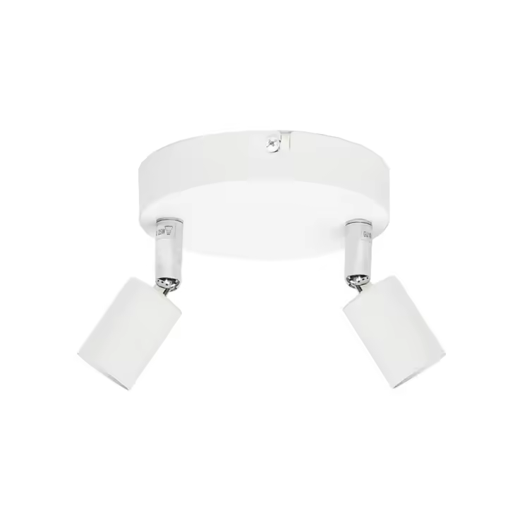 CBJKTX Plafón LED GU10 2 Focos de Techo Redondos Modernos 350 °   Focos de techo para cocina, pasillo, dormitorio, blanco - 1