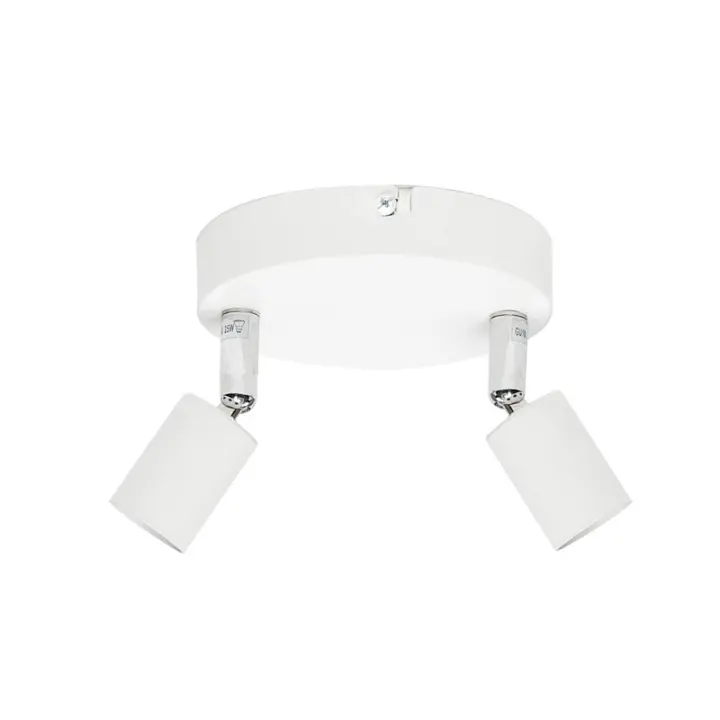 CBJKTX Plafón LED GU10 2 Focos de Techo Redondos Modernos 350 °   Focos de techo para cocina, pasillo, dormitorio, blanco - 1