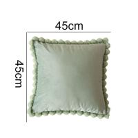 Funda de almohada de terciopelo respetuosa con la piel, funda de cojín Vintage de Color sólido, funda de cojines de pelo de conejo de 45x45cm - details 0