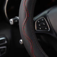 Protector para volante de coche sin anillo interior, ondulación en relieve, Universal, Circular, tipo D, para todas las estaciones, 1 ud. - details 11
