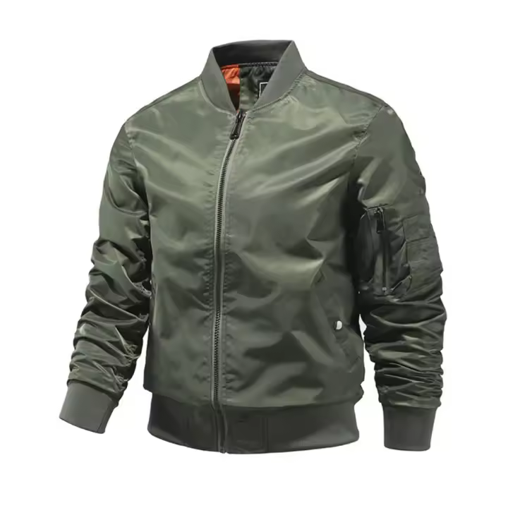 Chaqueta Bomber MA1 para hombre, ropa de calle de moda Hip Hop, abrigos con cremallera, uniforme de béisbol para hombre, chaquetas de piloto, ropa de primavera y otoño - 1