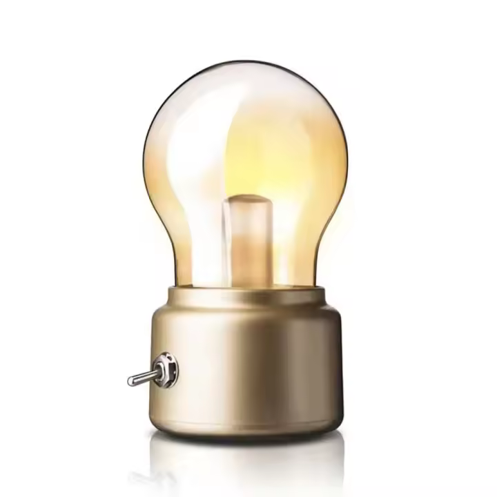 Bombilla LED Vintage para escritorio, luz nocturna Retro, USB, 5V, batería recargable, luz de humor, luces de mesa, lámpara de mesita de noche portátil - 1