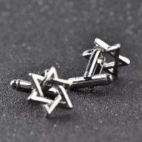Gemelos baratos de Shanuka David Drasta a la moda para hombre, joyería con logotipo judío, cúpula de cristal hecha a mano, 1 par = 2 piezas - details 3