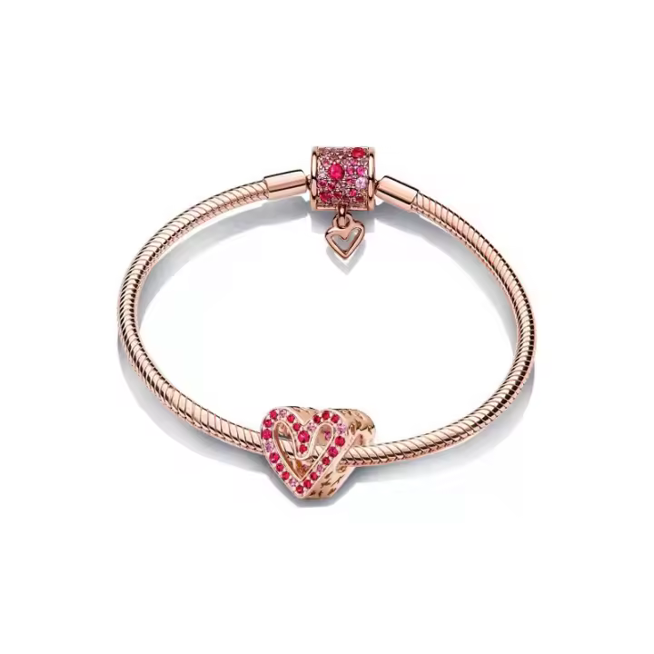 Pulsera Hueco Galaxia, Colección Oro Rosa, Colección Daisy, Regalo De Cumpleaños, Regalo De San Valentín. - 1