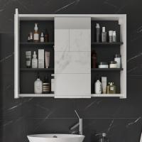 Armario con Espejo para baño , Antracita/Blanco, 100 x 75 cm - details 4