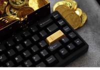 Capuchones para teclas premium de aleación de zinc dorado de alta calidad, capuchones artesanales personalizados de metal y aluminio, capuchones para teclado mecánico con perfil Cherry MX ergonómico, accesorios gaming compatibles con switches Cherry. - details 6