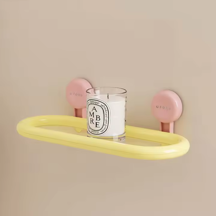 Estante de almacenamiento con ventosa de dopamina, estante de almacenamiento para colgar en la pared, organizador de artículos de tocador duradero de alta calidad - 1