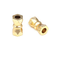Cuentas de Pulsera de Brasso Dorado Mate Forma de Cilindro Ideal para Hacer Joyería DIY - details 10