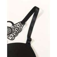 Conjunto de Lencería de Encaje para Mujer Bragas con Hebilla Frontal, Push Up, Bragas con Cinturón de Festón 1 Pieza - details 5