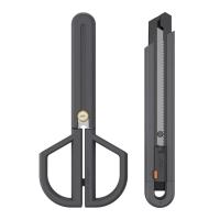 JIMIHOME-Juego de tijeras y cuchillos, herramienta de precisión para el hogar, trabajo ligero, oficina, resistente al óxido - details 0