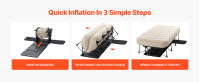 Colchón de aire SucceBuy con estructura - Cuna de camping inflable para 1 persona con bomba incorporada. Cama de aire plegable portátil, soporta 300 lbs - details 1