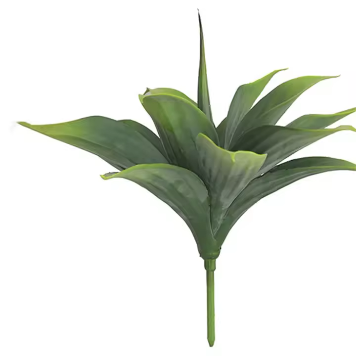 Rama de plantas de Agave artificiales tropicales, hojas de Agave grandes realistas de plástico, planta verde falsa elegante, decoración para el hogar y el jardín - 1