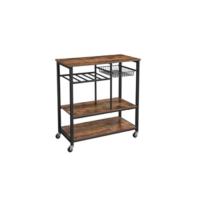 Barra Rectangular EstrechaCocinaMara ingeniería Acero aleadoMarrón Vintage y Negro110 x 40 x90 cm - details 10