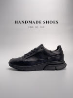 Zapatos hechos a mano, zapatos deportivos, zapatos de cuero para hombre, versátiles, pequeños, negros, que aumentan la altura. - details 6