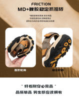 Sandalias de piel de vaca de primera capa para exteriores, sandalias de senderismo de verano, zapatos de playa con punta abierta - details 6