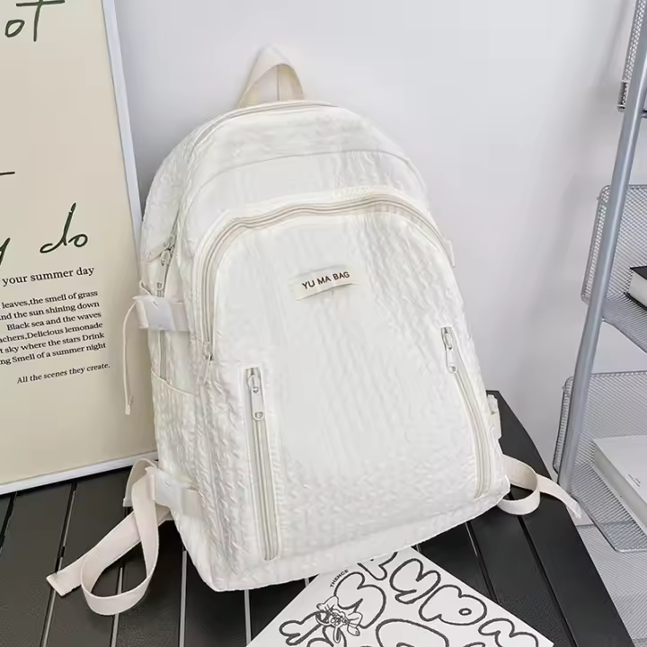 Mochila simple viaje de ocio escuela secundaria escuela secundaria mochila estudiante universitario moda ocio mochila de nailon gran capacidad - 1