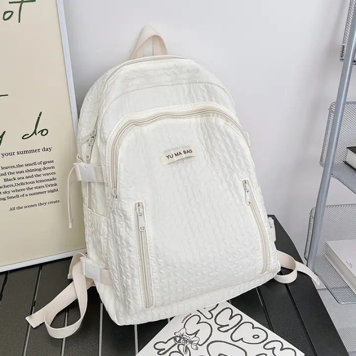 Mochila simple viaje de ocio escuela secundaria escuela secundaria mochila estudiante universitario moda ocio mochila de nailon gran capacidad - 1