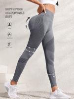 Mallas de yoga de cintura alta con realce de glúteos, compresión, elásticas, que absorben la humedad, transpirables, ideales para yoga, entrenamiento, correr y gimnasio - Ropa deportiva para mujer. - details 13