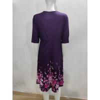 Nuevo vestido TEMU ajustado con cuello en V y estampado floral para mujer ahora - details 6