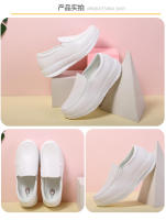 Zapatos De Enfermera Para Mujer Suela Suave Transpirable Antideslizante Confort Para Piernas Y Tobillos Algodón PU Medio Tacón - details 12