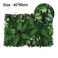 Hierba verde artificial, 40x60cm, fondo de plástico para vestíbulo, plantas simuladas, decoración de césped artificial, decoración de pared del hogar - details 0