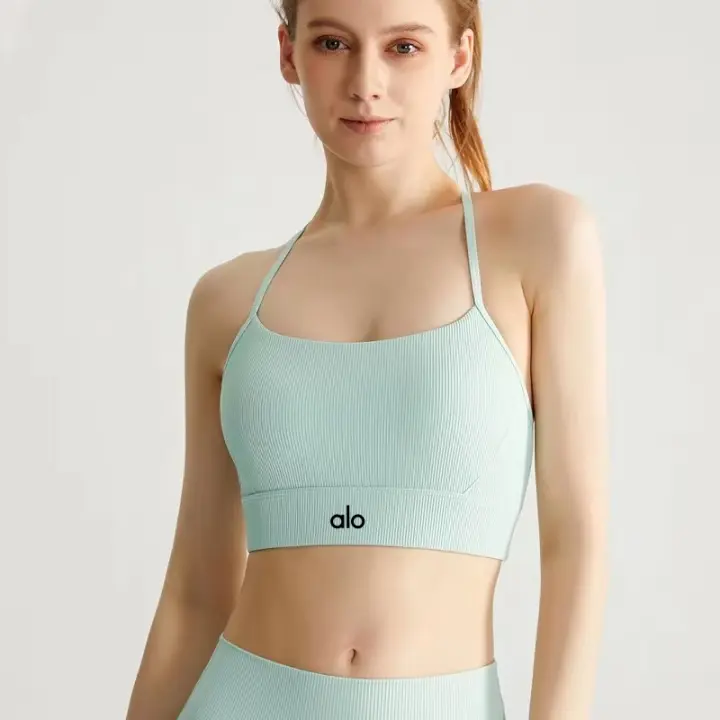 Alo yoga yoga ropa chaleco mujer fitness deporte running sujetador junta espalda belleza tirantes lencería entrenamiento top - 1