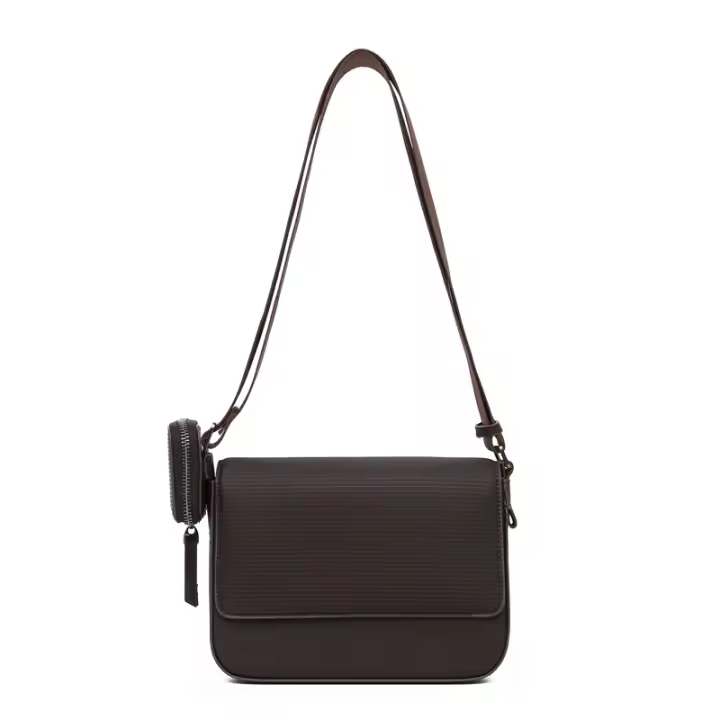 Bolso Cruzado Retro de Moda para Mujeres Pequeño, Cuadrado, Textura Gruesa, Bolso de Hombro - 1