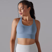 Hamidou-Sujetador de Yoga con espalda cruzada para mujer, ropa interior deportiva absorbente de golpes, correas de hombro cruzadas, Top corto de Fitness, deportes a prueba de golpes - details 27