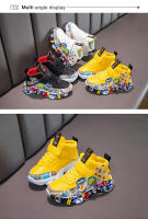 Zapatillas de deporte de alta calidad para niños y niñas, zapatos informales para correr, zapatillas de tenis deportivas de cuero con dibujos animados, a la moda - details 7
