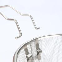 Colador para freír con Chip francés de acero inoxidable duradero, cesta plegable multifuncional para freír, colador de malla de alambre - details 14