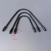 Camal M6 2 uds tubo negro electroforético rosca macho cuello de cisne suave conducto Flexible Metal serpentina iluminación DIY - details 4