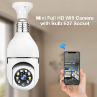Cámara de vigilancia con bombilla Wifi, visión nocturna a todo Color, seguimiento humano automático, Zoom, Monitor de seguridad interior - details 4