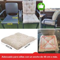 Efecto Tridimensional, Relleno de 100% Poliéster, Ideal para Comedor, Terraza, Salón y Restaurante, Color Rayas - details 2