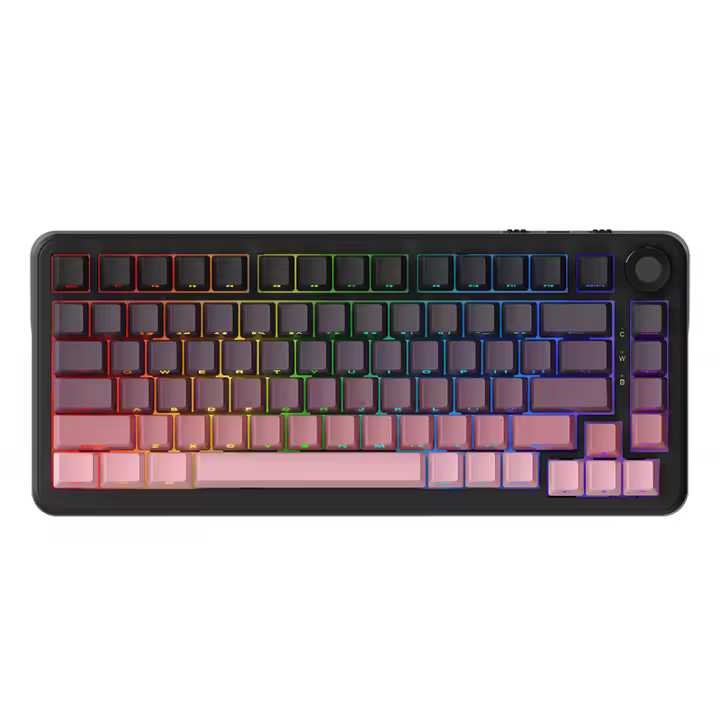 AJAZZ AK820 MAX PLUS tres modos con cable inalámbrico Bluetooth Hot Swap RGB retroiluminación Teclado mecánico teclado para juegos - 1