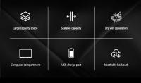 Nuevo multifuncional para hombres, mochila de negocios, computadora portátil, mochila de viaje con puerto de carga USB - details 1