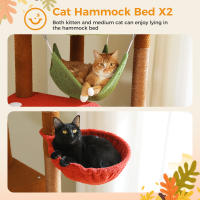 PAWZ Road Árbol para gatos alto de altura ajustable con acogedora hamaca para condominio, torre para gatos de suelo a techo, poste rascador para gatos de interior, juguetes para gatos, gato accesorios - details 6