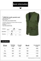 Chaleco de algodón cómodo de color sólido para invierno, sudadera holgada con cuello en V y cremallera, chaleco informal sin capucha para todas las estaciones - details 2