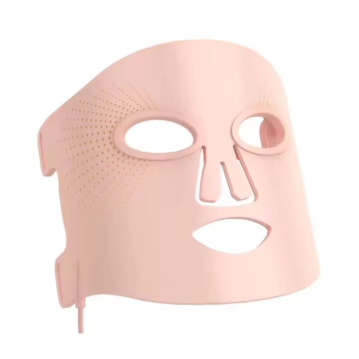 Mascarilla Facial de silicona con luz infrarroja, máscara inalámbrica para terapia Facial, eliminación de arrugas y acné, rejuvenecimiento de la piel, Led - 1
