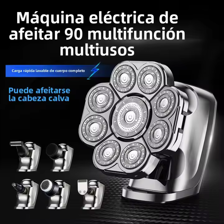 Afeitadora Eléctrica de Alta Potencia Cabeza de Nueve Cuchillos Automática - 1