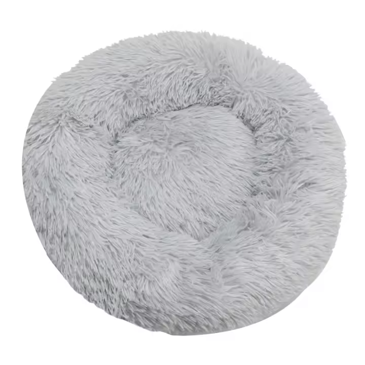 Cama redonda para mascotas, nido de felpa de muchos colores, sofá cálido para dormir para perros, 40-90cm, Invierno - 1