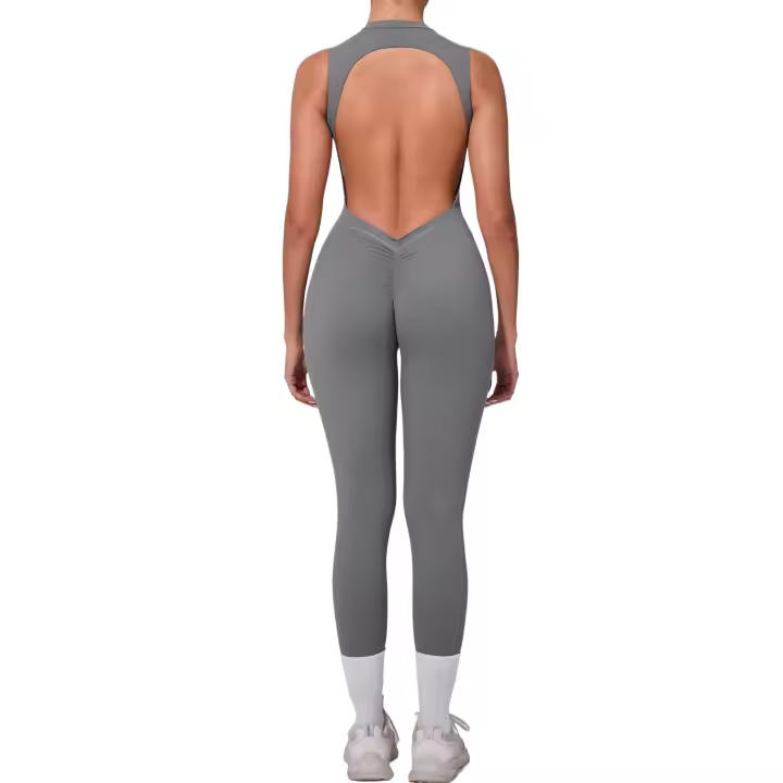 Conjunto de gimnasio de una pieza, ropa de yoga, traje deportivo, pellets Fiess, trajes de entrenamiento elásticos para mujer - 1