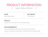 Sérum Blanqueador Sakura Anti-envejecimiento, Desvanecimiento de Líneas Finas, Ajuste de Poros, Mejora del Melanina, Hidratante para Piel Brillante - details 1