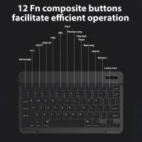 Teclado y ratón Bluetooth para tableta, Mini teclado inalámbrico para iPad, Xiaomi, Samsung, Huawei, Android, IOS, Windows - details 2