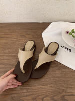 Chanclas de pinza francesas, ropa exterior de mujer 2025, nueva moda versátil estilo de hadas con falda, zapatillas de playa - details 16