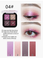 Paleta de Sombras de Ojos de Luz Suave y Brillante Bsimone de Cuatro Colores - details 4