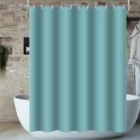 Cortina Ducha Antimoho Impermeable Lavable Menta Verde Tela Poliéster Grandes Cortinas de Baño - details 1