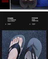 Zapatillas de hombre informales a la moda para interiores, zapatillas de inglete con Clip de verano, zapatos transpirables para hombre, sandalias de bloque de Color para el hogar, talla 40-47, novedad de 2024 - details 2