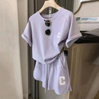 Conjunto Deportivo Casual para Mujer Camiseta Corta, Top, Pantalones de Pierna Ancha - details 3