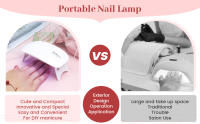 Mini secador de uñas de gel LED UV profesional portátil de 6 W con USB, lámpara de curado para todos los esmaltes de uñas de gel, regalos para madres - details 2